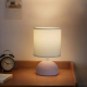 Obrázok pre Stolná lampa keramická 02 Bielo-Ružová , E14 