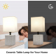 Obrázok pre Stolná lampa keramická 08 Biela , E14 