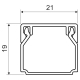 Obrázok pre Elektroinštalačná plastová lišta biela LHD 20x20mm HC 2m