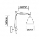 Obrázok pre Lampa PAOLA E27 fi:230mm l:360+250mm čierná