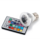 Obrázok pre RGB LED žiarovka E27 3W/150lm , RGB = 15W + diaľkové ovládanie