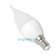 Obrázok pre LED žiarovka E14 3W/225lm , plameň CL37 , Studená biela